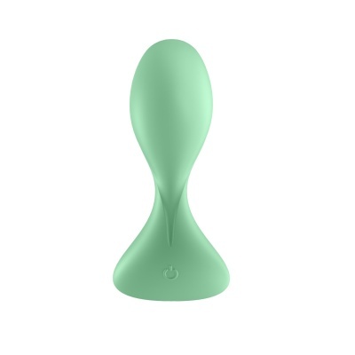 Colher verde lisa com símbolo de power