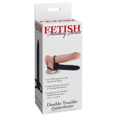 Embalagem de produto Fetish Fantasy Series com cinta TPR e aneis para pénis