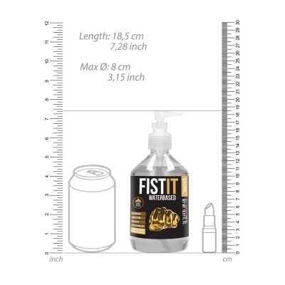 Frasco transparente com doseador e rótulo preto e dourado