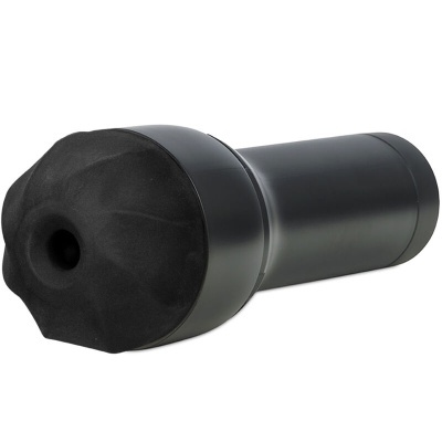 Recipiente preto com tampa de material macio