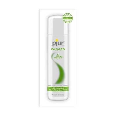 Frasco branco de lubrificante pessoal pjur WOMAN Aloe