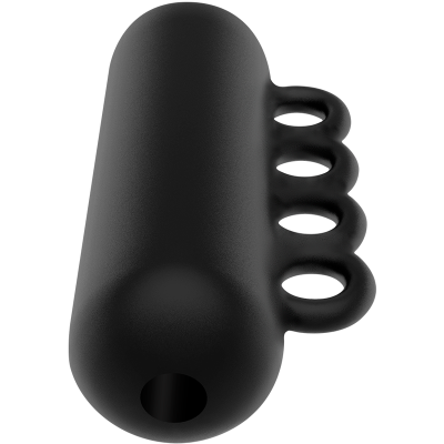 Objeto preto cilíndrico com quatro argolas na lateral