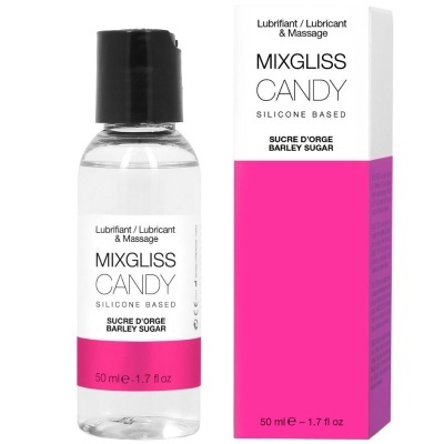 Lubrificante e óleo de massagem MIXGLISS CANDY silicone baseado, 50 ml, aroma barley sugar