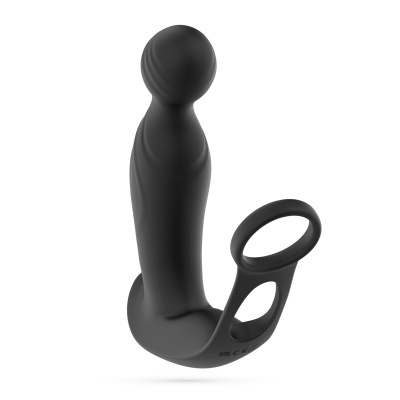 Plug anal preto com anéis circulares na base