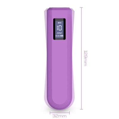 Dispositivo electrónico violeta com ecrã digital