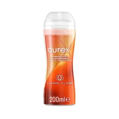 Frasco de gel de massagem e lubrificante laranja com tampa branca