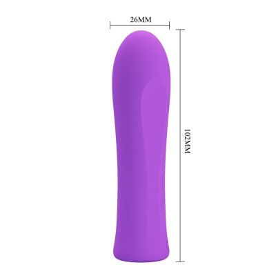 Produto cilíndrico roxo com 26MM de largura e 102MM de altura