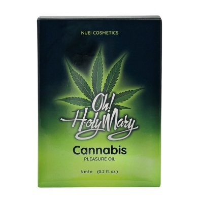 Embalagem verde e preta de óleo cannabis Oh! Holy Mary