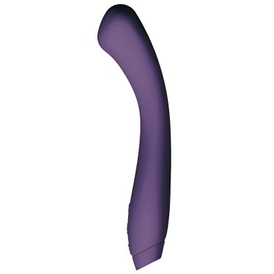 Vibrador roxo de silicone com formato curvo