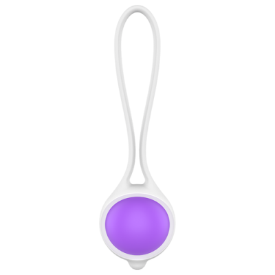 Brinquedo vaginal em silicone roxo com argola branca