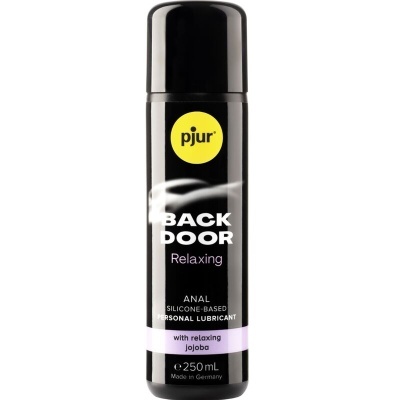 Frasco preto de lubrificante anal pjur BACK DOOR Relaxing