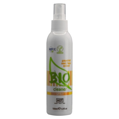 Frasco branco de spray BIO cleaner com extrato de semente de toranja