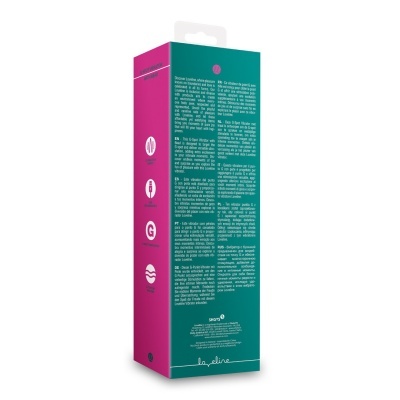 Embalagem de produto rosa e verde para vibrador Loveline
