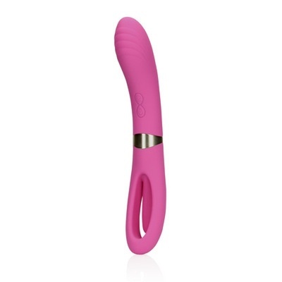 Vibrador cor-de-rosa em fundo branco