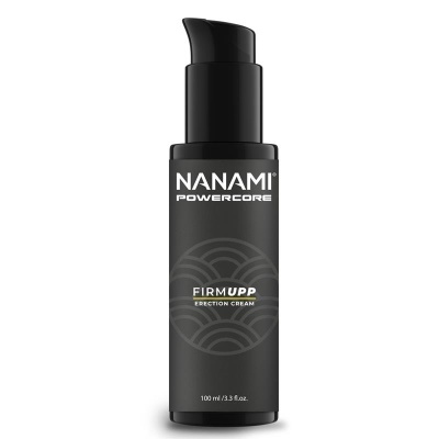 Embalagem preta de creme NANAMI POWECORE FIRMUPP ERECTION CREAM 100 ml com doseador