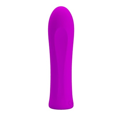 Vibrador roxo liso com formato alongado