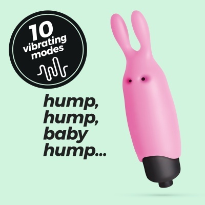 Vibrador rosa com duas orelhas e selo 10 vibrating modes