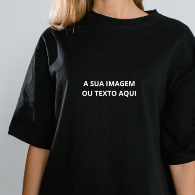T-Shirt&#x20;100&#x25;&#x20;Algod&#x00E3;o&#x20;para&#x20;Mulher&#x20;-&#x20;Personalize&#x20;com&#x20;imagem&#x20;e&#x20;texto