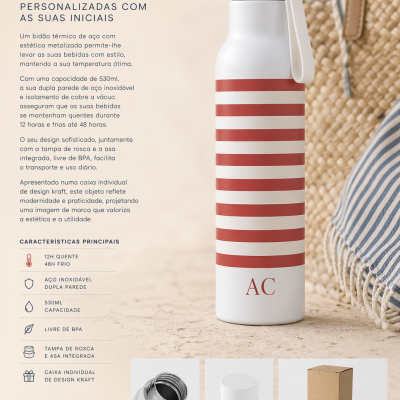 Garrafa&#x20;T&#x00E9;rmica&#x20;Personalizada&#x20;Riviera&#x20;com&#x20;Iniciais