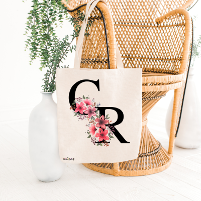 Tote&#x20;Bag&#x20;Personalizada&#x20;em&#x20;Algod&#x00E3;o&#x20;Reciclado&#x20;com&#x20;Iniciais
