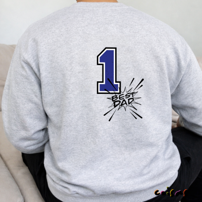 Sweatshirt&#x20;Personalizada&#x20;com&#x20;Cartoon&#x20;da&#x20;Sua&#x20;Foto&#x20;&#x7C;&#x20;Prenda&#x20;Dia&#x20;do&#x20;Pai&#x20;N&#x00BA;1