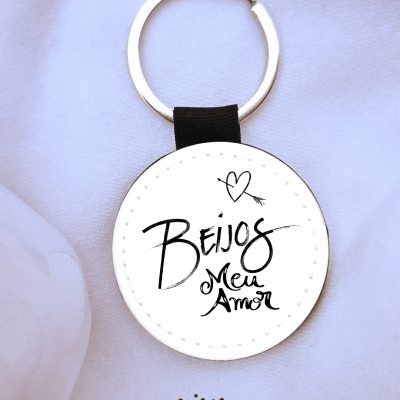 Porta-Chaves&#x20;Redondo&#x20;Personalizado&#x20;com&#x20;Fotografia&#x20;&#x7C;&#x20;Frente&#x20;e&#x20;Verso