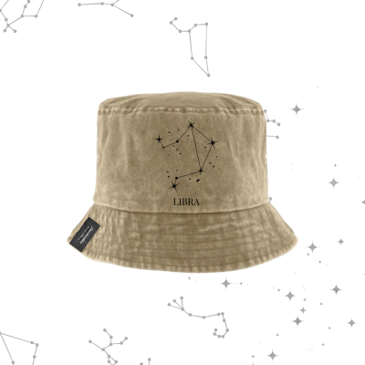Chap&#x00E9;u&#x20;Bucket&#x20;Personalizado&#x20;Constela&#x00E7;&#x00F5;es&#x20;&#x7C;&#x20;Preto&#x20;ou&#x20;Bege