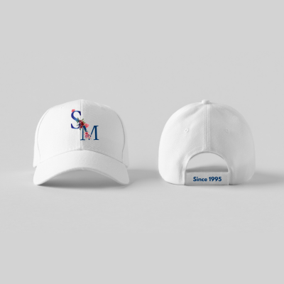 Bon&#x00E9;&#x20;Branco&#x20;Personalizado&#x20;com&#x20;Iniciais&#x20;&#x7C;&#x20;100&#x25;&#x20;Algod&#x00E3;o&#x20;Ajust&#x00E1;vel