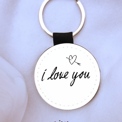 Porta-Chaves&#x20;Redondo&#x20;Personalizado&#x20;com&#x20;Fotografia&#x20;&#x7C;&#x20;Frente&#x20;e&#x20;Verso