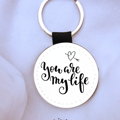 Porta-Chaves&#x20;Redondo&#x20;Personalizado&#x20;com&#x20;Fotografia&#x20;&#x7C;&#x20;Frente&#x20;e&#x20;Verso