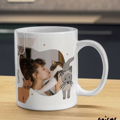 Caneca&#x20;Personalizada&#x20;&quot;Maluco&#x2F;a&#x20;por&#x20;Gatos&quot;&#x20;-&#x20;Com&#x20;Fotografia