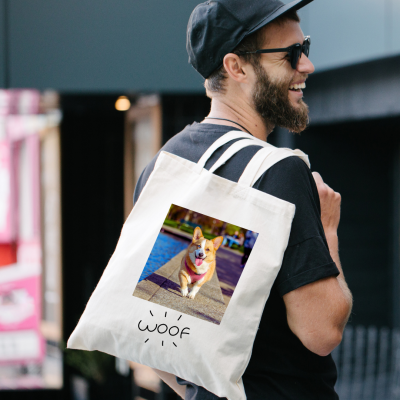 Tote&#x20;Bag&#x20;personalizado&#x20;com&#x20;fotografia&#x20;do&#x20;seu&#x20;c&#x00E3;o