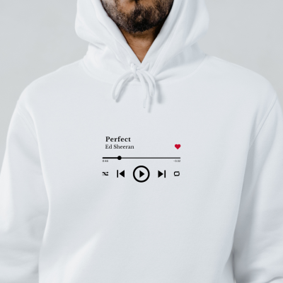 Sweat&#x20;Branca&#x20;Personalizada&#x20;com&#x20;M&#x00FA;sica&#x20;&#x7C;&#x20;Com&#x20;ou&#x20;Sem&#x20;Capuz