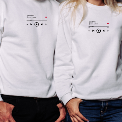 Sweat&#x20;Branca&#x20;Personalizada&#x20;com&#x20;M&#x00FA;sica&#x20;&#x7C;&#x20;Com&#x20;ou&#x20;Sem&#x20;Capuz