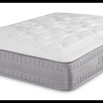 Colchão branco e cinzento com padrão texturizado