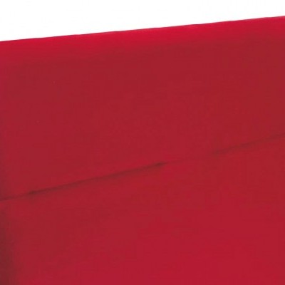 Cabeceira de cama estofada vermelha com superfície lisa