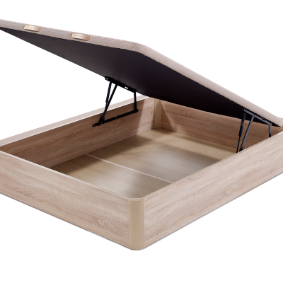 Base de cama com tampo estofado aberto