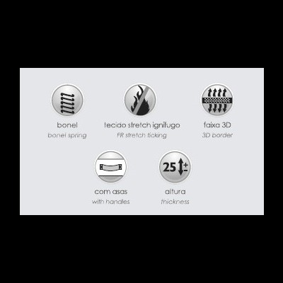 ícones com características de colchão em português