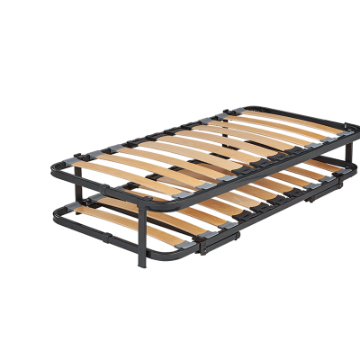 Estrado para cama de madeira e metal com ripas flexíveis