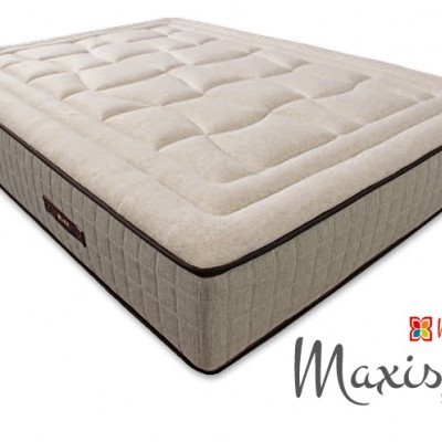 Colchão Maxisac Sense bege com costura marrom e alças laterais