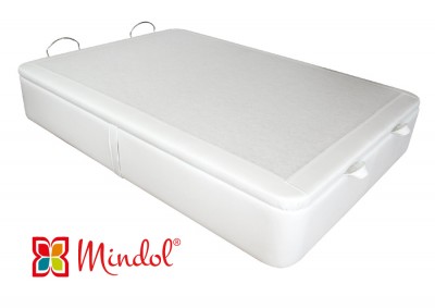 Colchão branco Mindol com pegas laterais