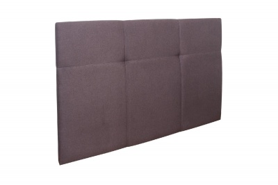 Cabeceira de cama estofada castanha rectangular