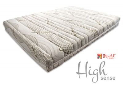 Colchão branco texturizado com padrão e texto 'Memory Foam'