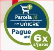 Adesivo com anúncio de parcelamento e pagamento sem juros