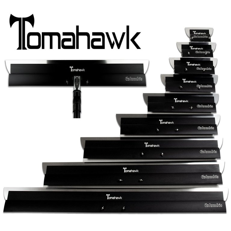Conjunto de pás para limpeza Tomahawk pretas com nomes em branco