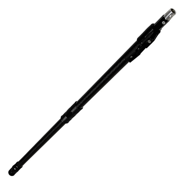 Bastão telescópico preto com textura de carbono