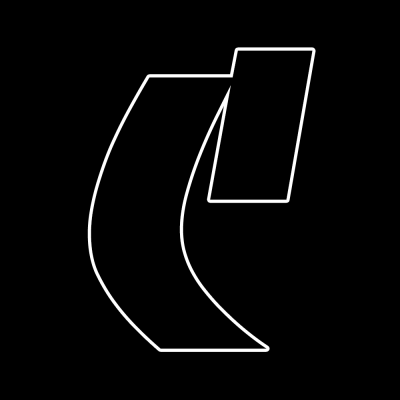 adesivo preto com contorno branco em fundo preto