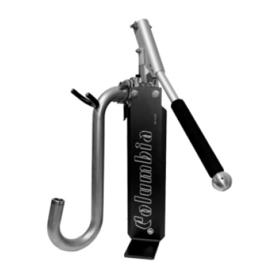 Dispositivo metálico com alavanca e a palavra Columbia