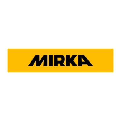 Logótipo MIRKA em preto sobre fundo amarelo