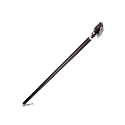 bengala preta com punho metal prateado